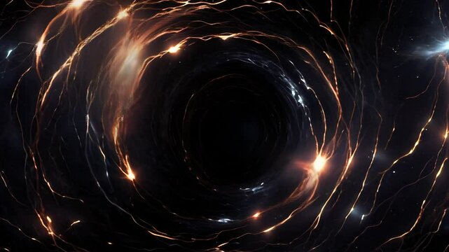 dark ambient abstract background animation, a scary dark black hole in a horror universe, horror dimension, dark lightning strikes, dramatic, cinematic lighting, wallpaper, design template