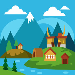 houses in the mountains