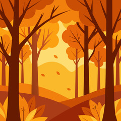 autumn landscape with trees