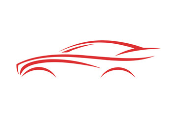 Minimalist Sports Car  Vector Modern Automotive Branding logo.