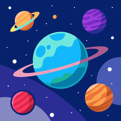 space background with planets