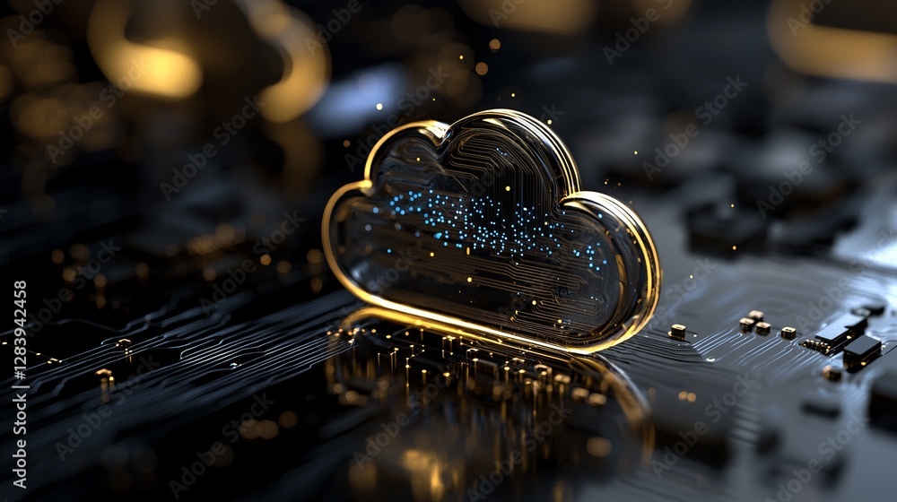Poster the concept of digital cloud computing is intertwined with cyber security and the protection of digi