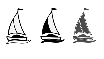 Water ship colored vector design icon set. maritime, nautical, vessel, boat, ferry, fishing boat, submarine, navy ship and more illustration design