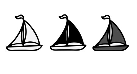 Water ship colored vector design icon set. maritime, nautical, vessel, boat, ferry, fishing boat, submarine, navy ship and more illustration design