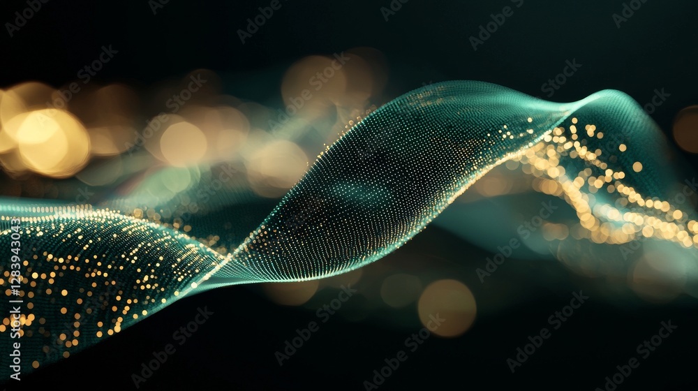Poster big data and statistics form an analytical indicator set against a sci-fi backdrop