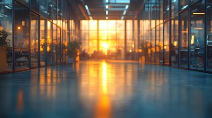 Open-plan office background featuring business professionals in modern surroundings, high-tech interior, bright lighting, high resolution