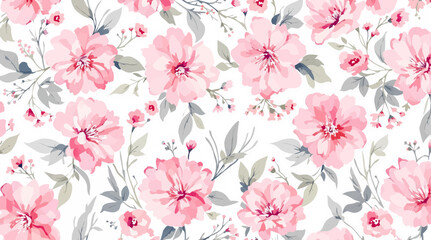 Delicate pink watercolor roses on a light background. Pattern roses.
