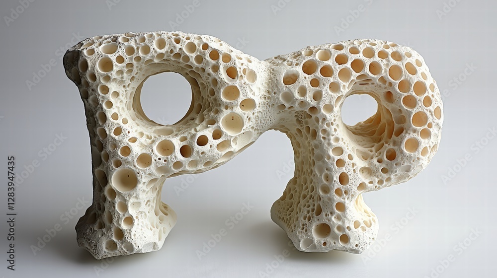 Poster intriguing display of a pair of bones highlighting their unique structure and natural design