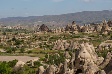 The majestic rock formations of Cappadocia, Turkey, known as 