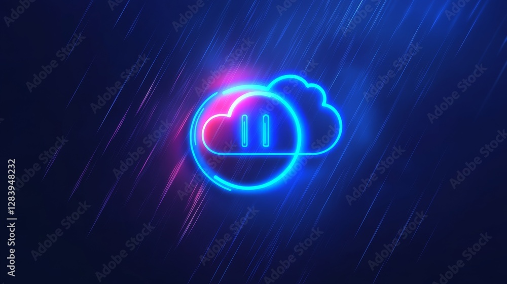 Aufkleber a blue weather icon illustrates the study of atmospheric conditions for accurate weather forecasting