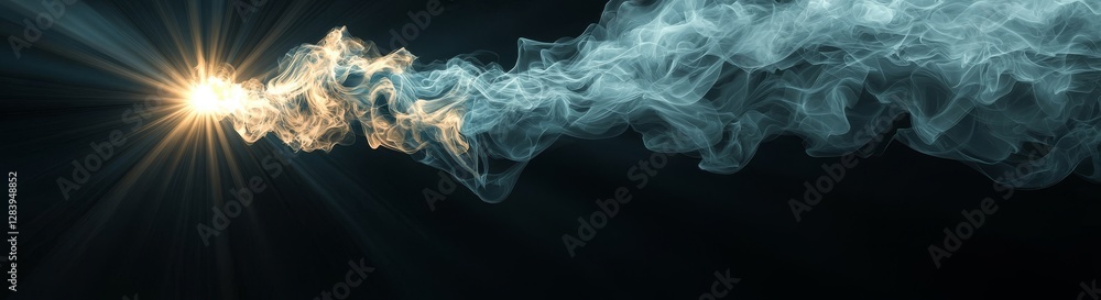 Poster the hud is represented by a light spot within a holographic circle on a transparent background