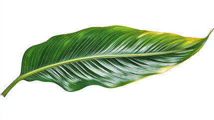 Obraz premium Close-Up of a Green Leafy Branch on a White Background – Transparent PNG for Botanical and Nature Designs