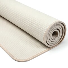 Rolled up yoga mat isolated on transparent background