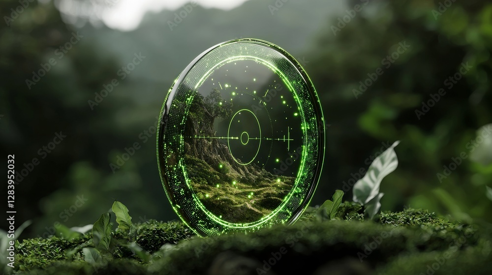 Poster a sonar screen is utilized for submarines and ships, incorporating radar sonar with an object displa