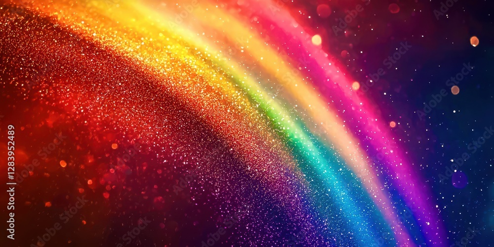 Canvas Prints rainbow with a lot of sparkles