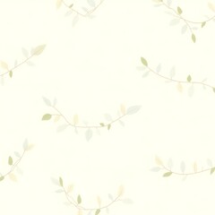 watercolor seamless pattern with leafs and branches Generative AI