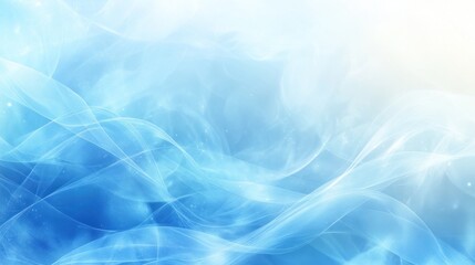 Light blue ethereal flowing shapes abstract background