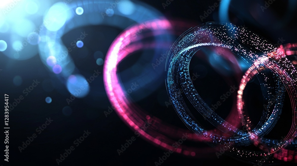 Poster a futuristic control system is set against a net background, complete with a scientific futuristic i