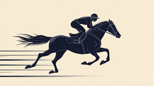 Illustration of a Jockey in action , jockey wallpaper 