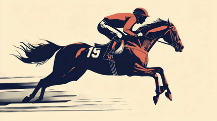 Illustration of a Jockey in action , jockey wallpaper 