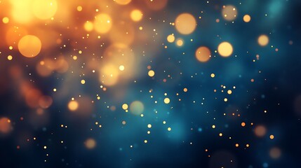 Fototapeta premium Beautiful bokeh background with blue and orange bokeh lights