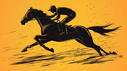 Illustration of a Jockey in action , jockey wallpaper 