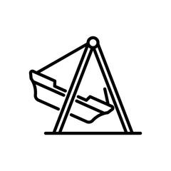 ship swing icon vector, line style icon