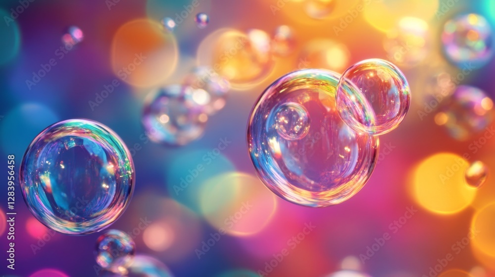 Poster clear and colorful background with transparent effects.
