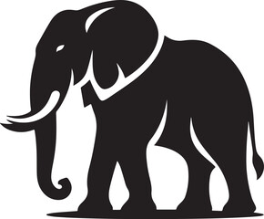 Elephant silhouette set collection isolated black on white background vector illustration
