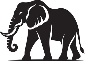 Elephant silhouette set collection isolated black on white background vector illustration
