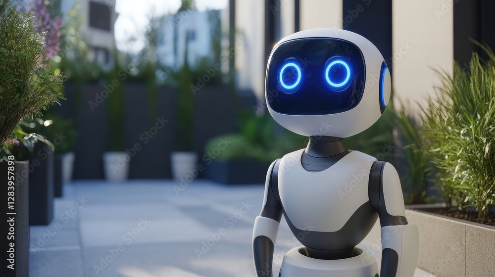 Poster a self-learning chatbot interface responding to queries, exemplifying machine learning in customer s