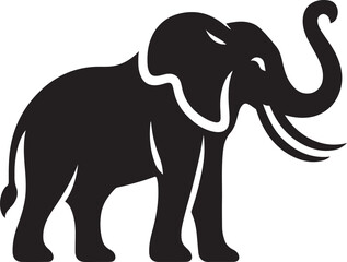 Elephant silhouette set collection isolated black on white background vector illustration
