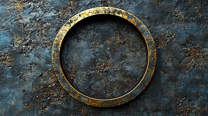 Elegant gold placed on a blue background showcasing its unique design and luster