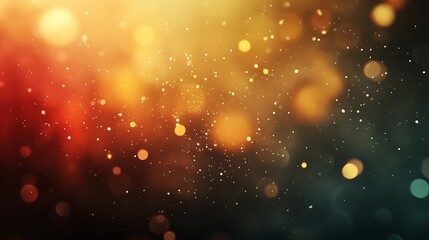 Fototapeta premium Abstract image featuring golden and orange particles in the background