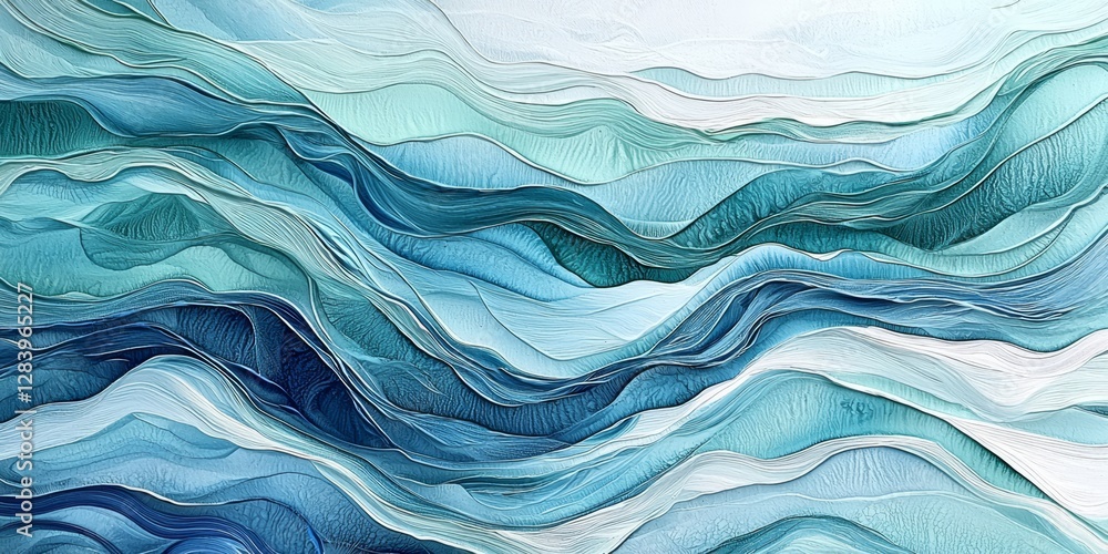 Poster abstract blue waves create a stunning visual effect.