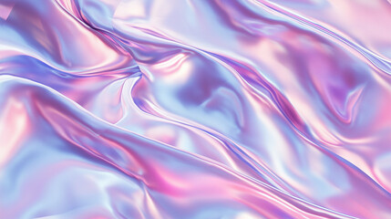 Obraz premium A holographic texture with iridescent reflections, metallic sheens, prismatic light dispersion, and abstract fluid gradients