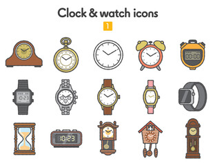 時計のアイコン集 © Armadilloz