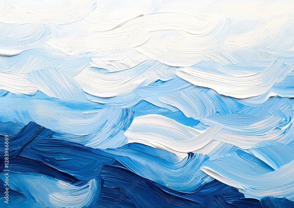 Poster abstract water waves create a unique background for text.