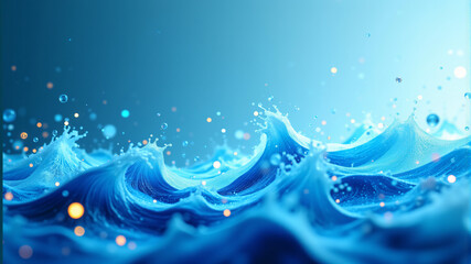 Captivating Ocean Waves in Vibrant Blue