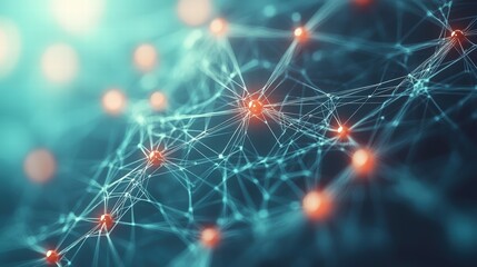 Intricate network of connected lines forming a complex web representing technology and communication