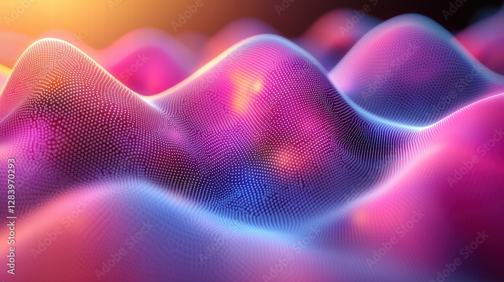 Poster colorful wave pattern flowing smoothly across the surface creating a dynamic and artistic compositio