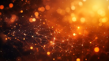 This image depicts a glowing network of connected data points