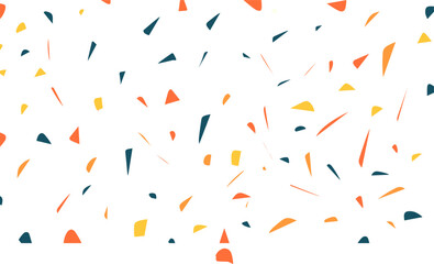 colorful confetti on white