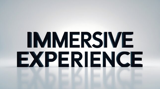 Immersive experience in modern typography showcasing bold lettering style