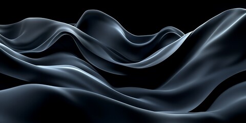 Obraz premium Abstract Flowing Dark Fabric