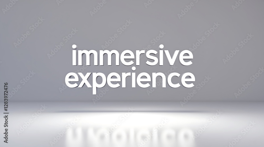 Poster discovering immersive experience through modern typography and design techniques