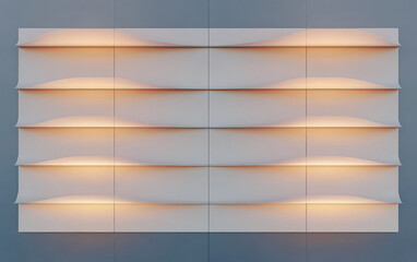 Modern architectural wall design with ambient lighting in contemporary setting