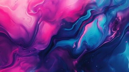 A flowing abstract artwork featuring vibrant and dynamic colors
