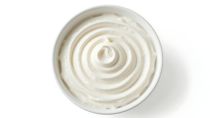 Smooth and Creamy White Yogurt in a Bowl &ndash; Dairy, Whipped, Fresh.