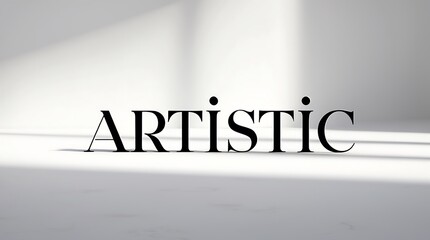 Creative typography example demonstrating the word 'ARTISTIC' in a minimal setting